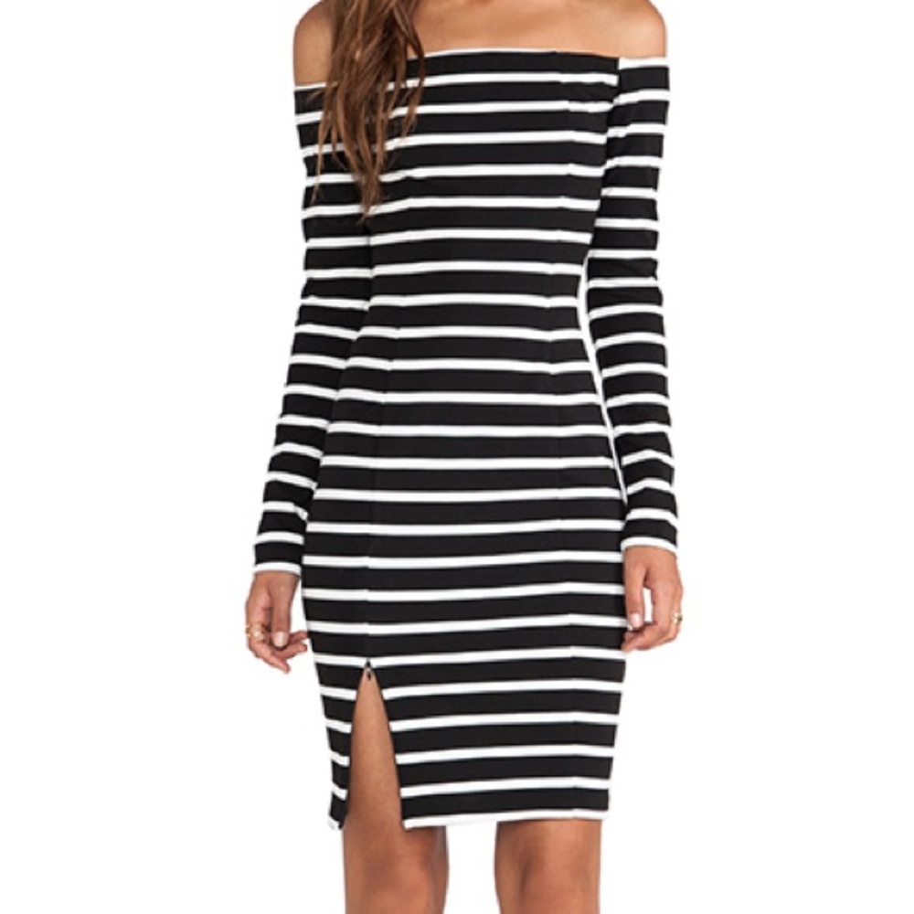 NWOT NICHOLAS Off Shoulder Long Sleeve Dress